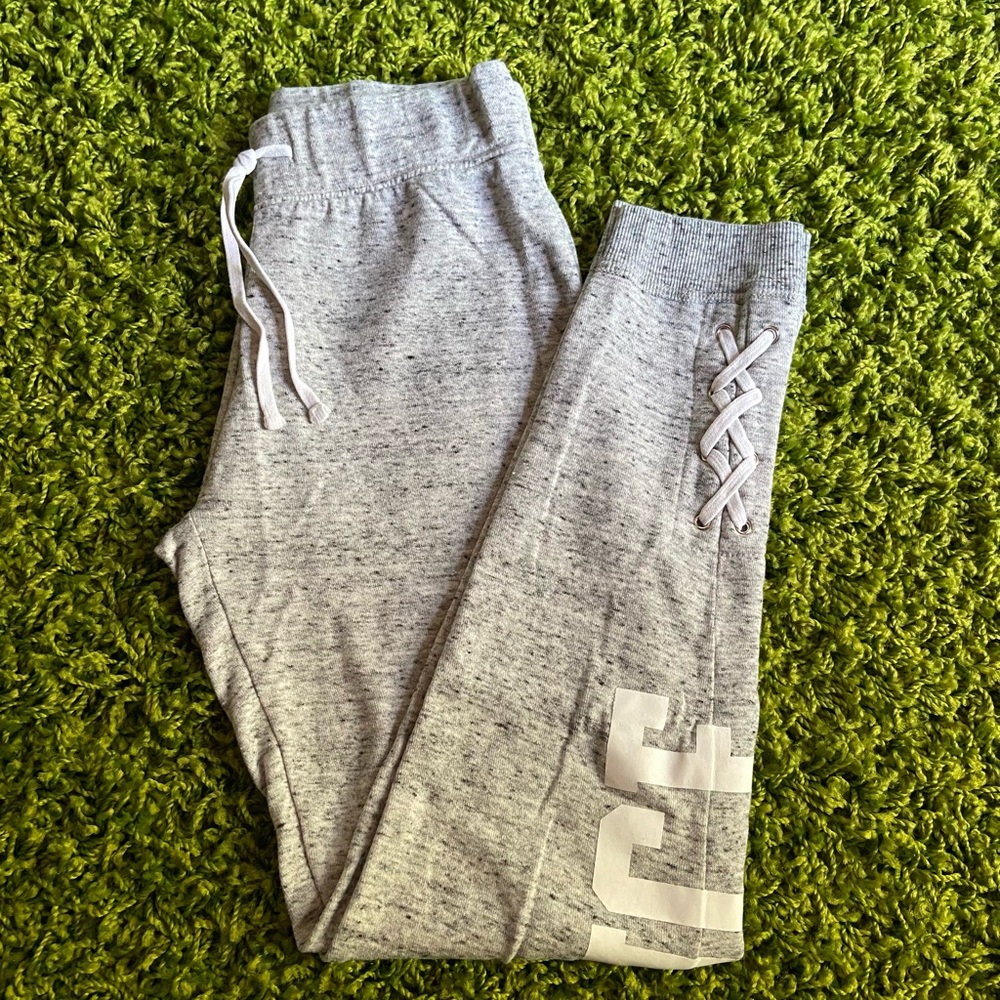 Justice heathered grey sweatpants, size 14/16